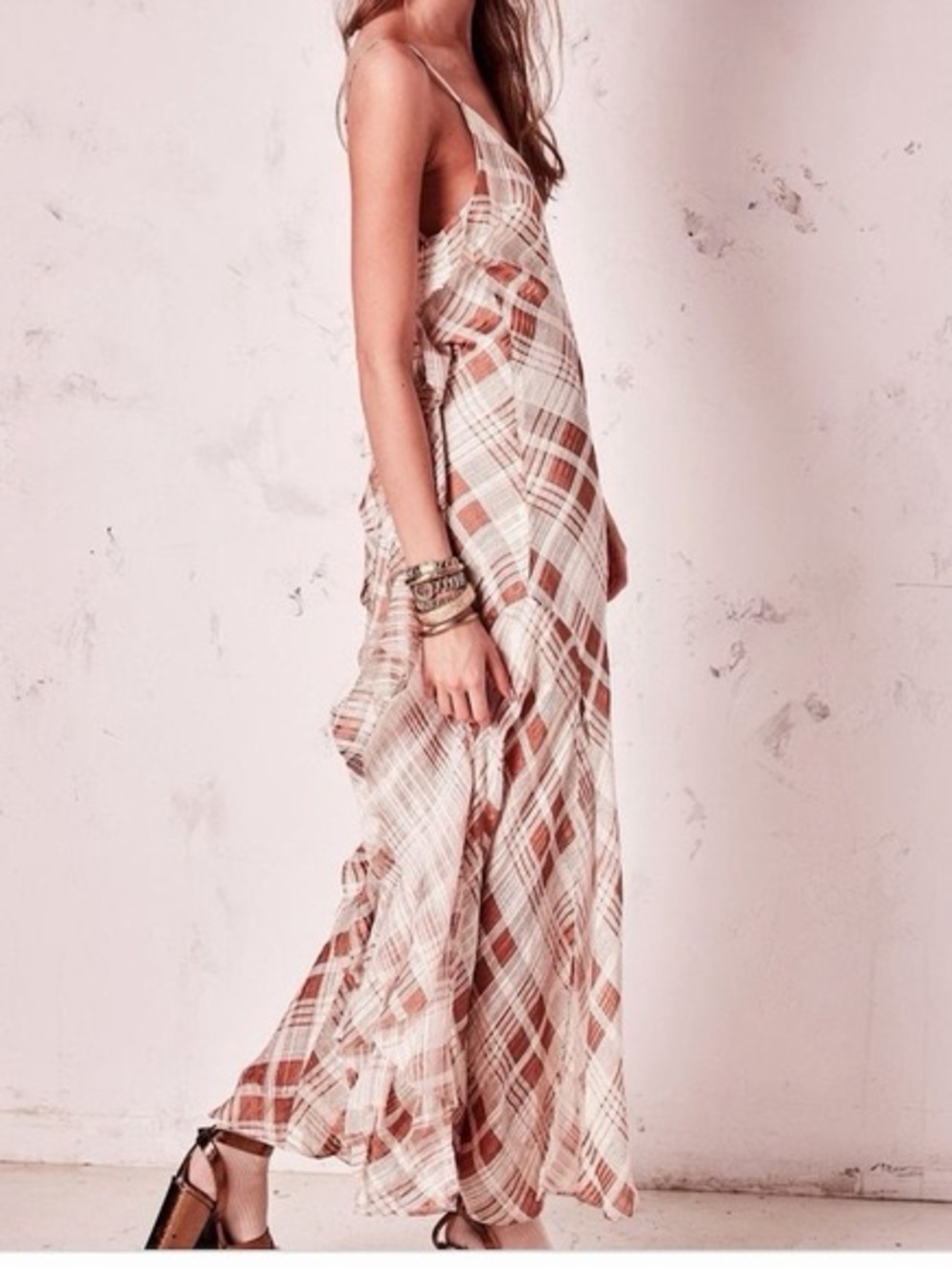 LoveShackFancy Acorn Long Slip Dress